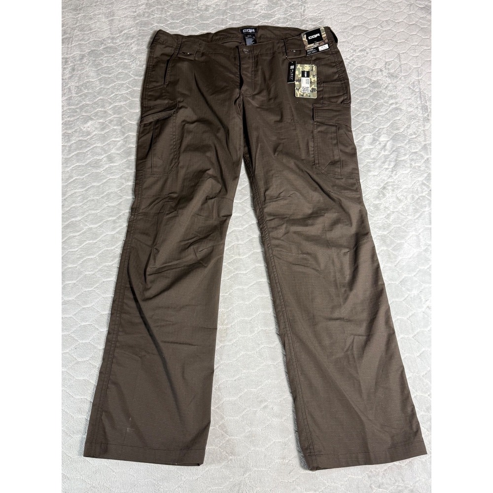 CQR Tactical Ripstop Cargo Pants Dark Brown WFP512 Womens 14L New With Tags